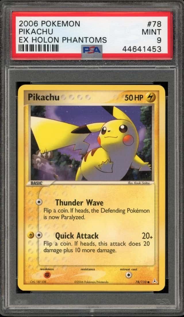 Pokemon Pikachu Holon Phantoms 78/110 PSA 9 Mint