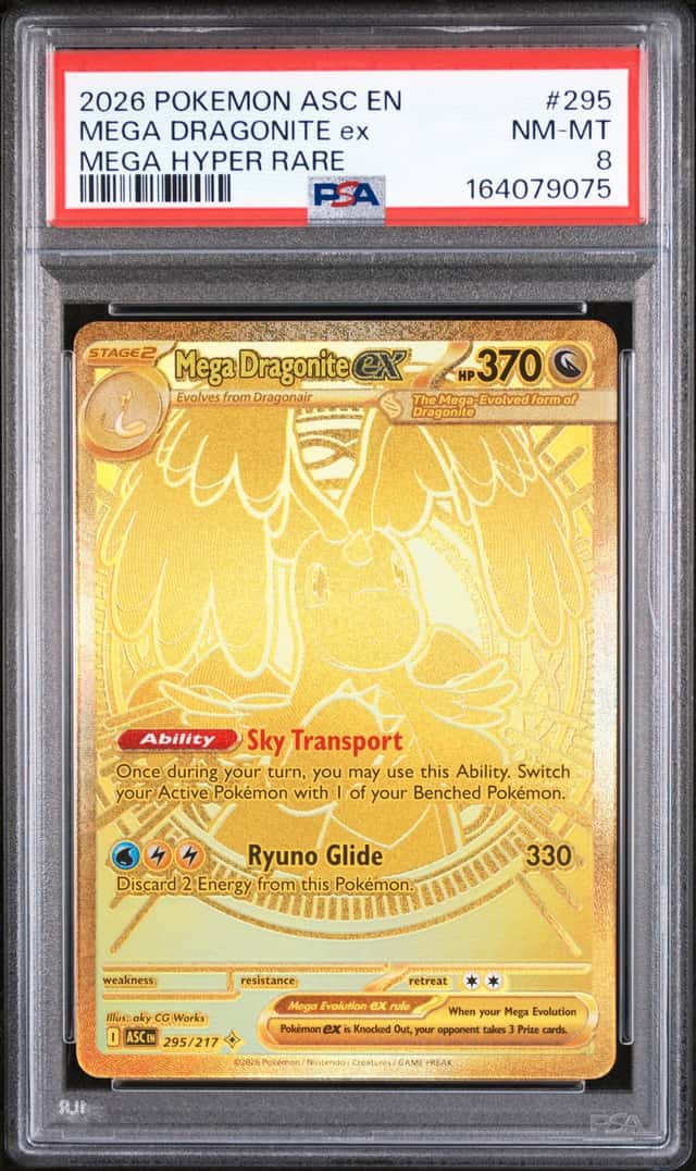 Mega Dragonite EX 295 PSA 8 Ascended Heroes Pokemon Hyper Rare 