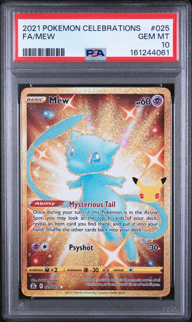 MEW 2021 POKEMON CELEBRATIONS 025/025 FULL ART PSA 10 Q3963-6
