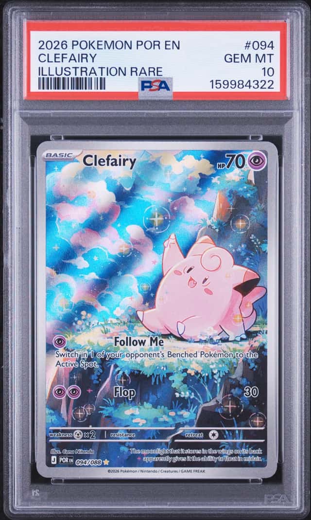CLEFAIRY 2026 POKEMON PERFECT ORDER 094/088 ILLUSTRATION RARE PSA 10 Q3963-6