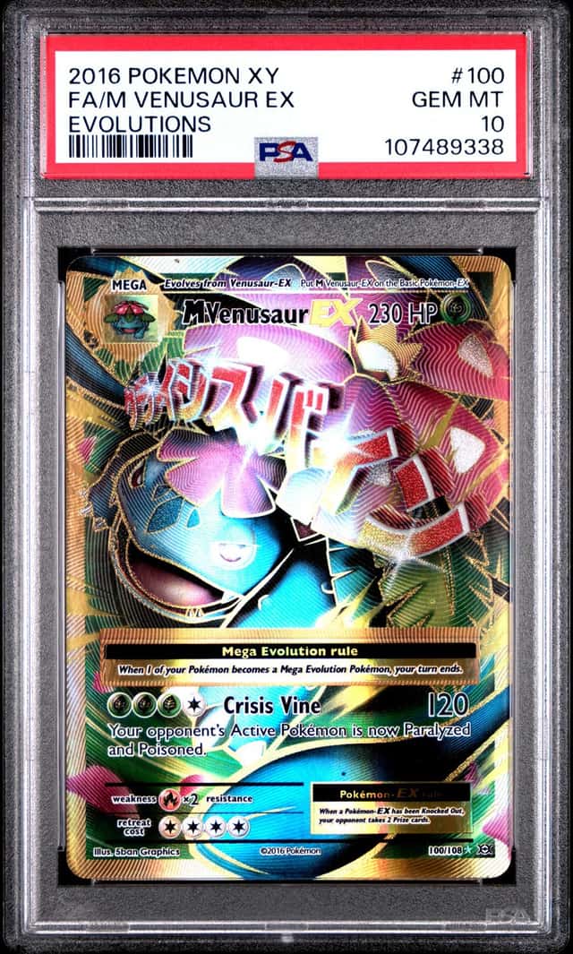 MEGA VENUSAUR EX 2016 POKEMON XY EVOLUTIONS 100/108 ULTRA RARE PSA 10 Q0895