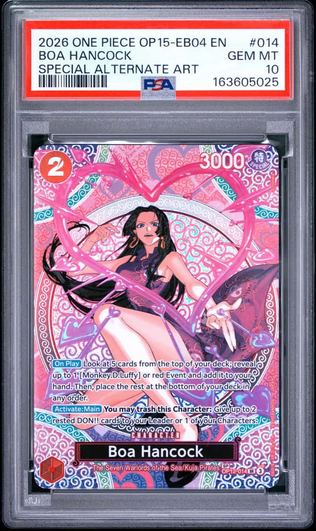 2026 ONE PIECE ADVENTURE ON KAMI'S ISLAND SPECIAL ALT ART BOA HANCOCK PSA 10