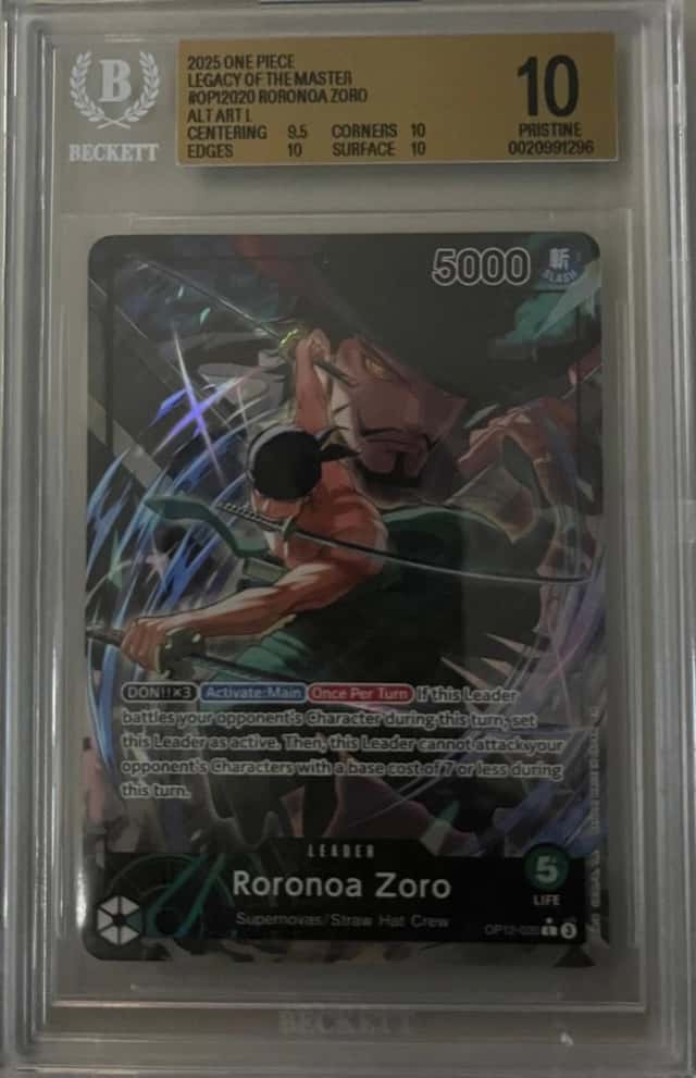 Legacy of the Master #OP12-020 Roronoa Zoro (020) (Alternate Art) BGS 10