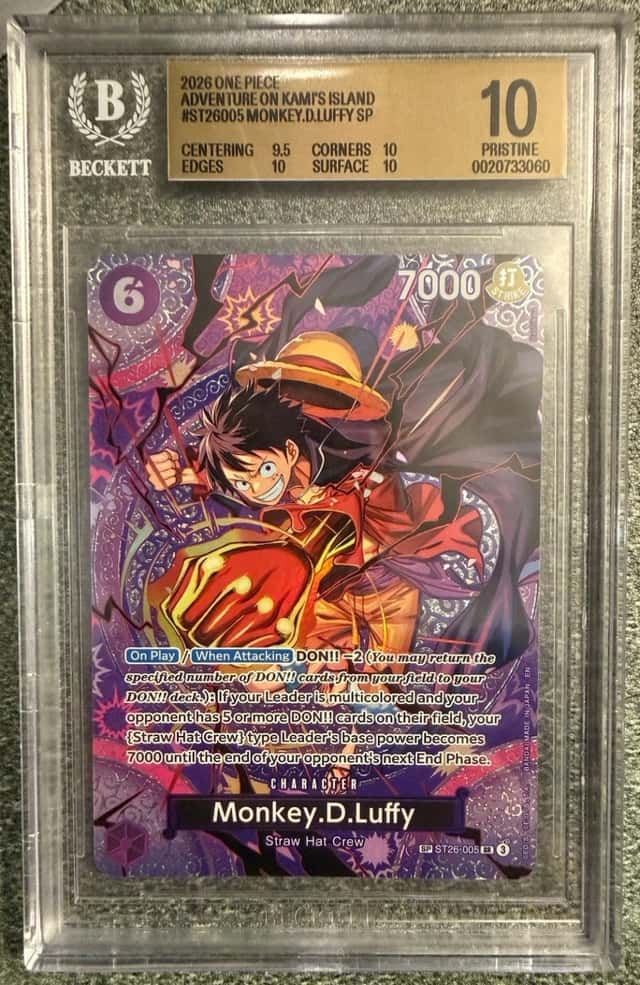 One Piece Monkey D Luffy Kami Island SP Bgs 10 Pristine