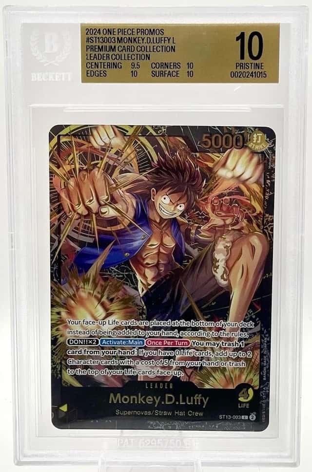 Monkey.D.Luffy (Premium Card Collection -Leader Collection-) ST13-003 BGS 10