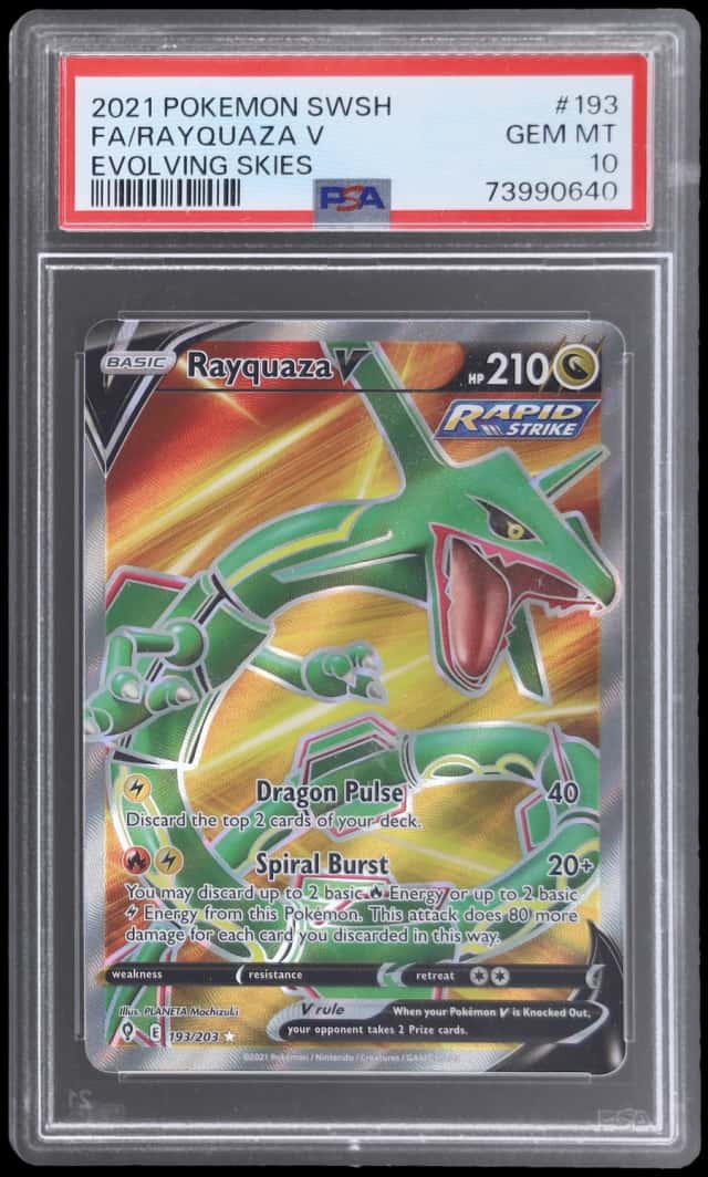 2021 Pokemon Sword and Shield Evolving Skies Full Art Rayquaza V #193