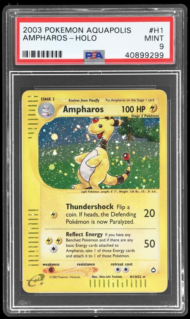 2003 Pokemon Aquapolis Holo Ampharos #H1