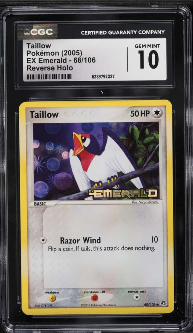 2005 Pokemon EX Emerald Reverse Holo Taillow #68 CGC 10 GEM MINT