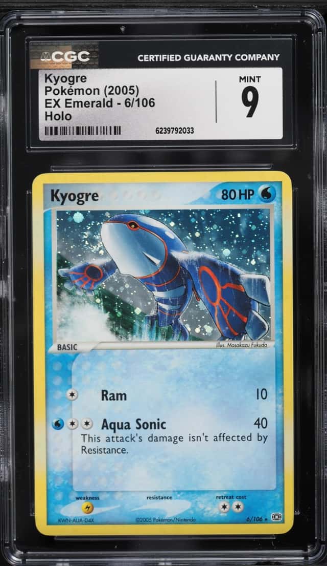 2005 Pokemon EX Emerald Holo Kyogre #6 CGC 9 MINT