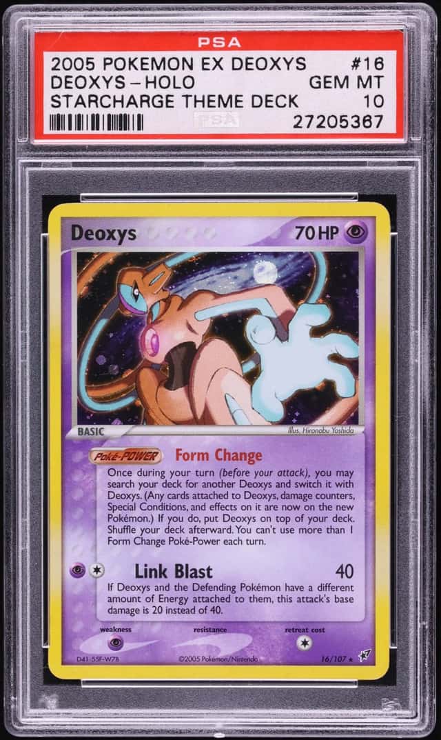 2005 Pokemon EX Deoxys Starcharge Theme Deck Holo Deoxys #16 PSA 10 GEM MINT