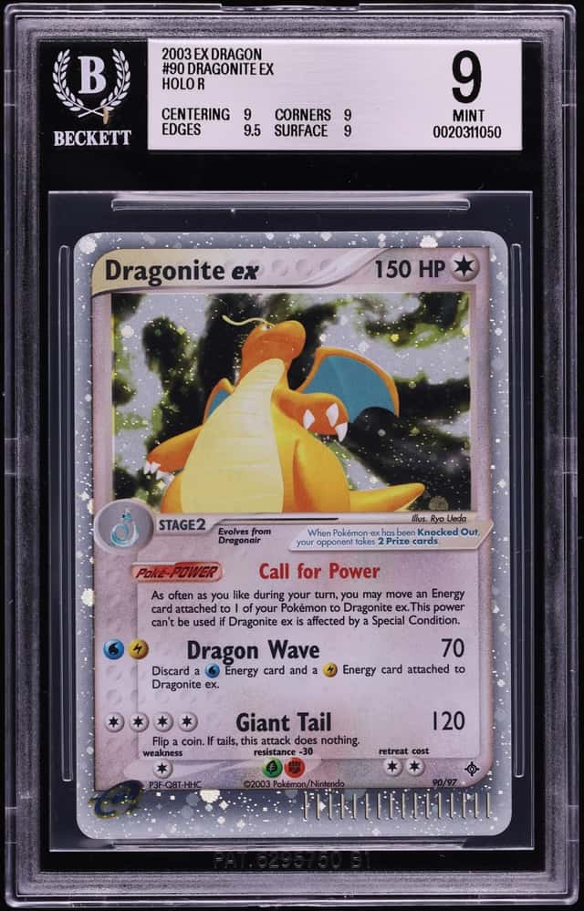 2003 Pokemon EX Dragon Holo Dragonite Ex #90 BGS 9 MINT
