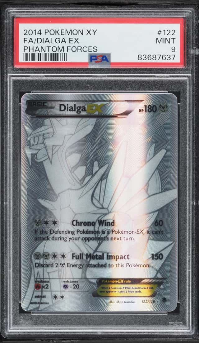 2014 Pokemon XY Phantom Forces Full Art Dialga EX #122 PSA 9 MINT