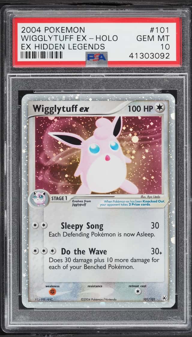 2004 Pokemon EX Hidden Legends Holo Wigglytuff Ex #101 PSA 10 GEM MINT