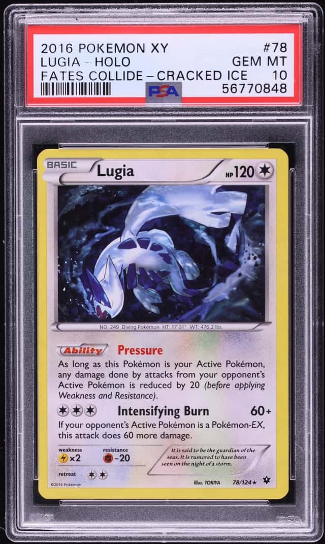 2016 Pokemon XY Fates Collide Cracked Ice Holo Lugia #78 PSA 10 GEM MINT