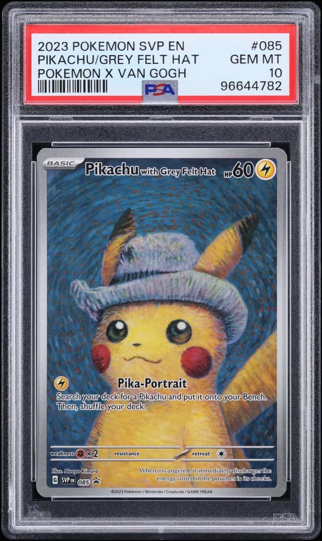2023 Pokemon Scarlet & Violet Promo Van Gogh Full Art Pikachu With Grey Felt Hat #85 PSA 10 GEM