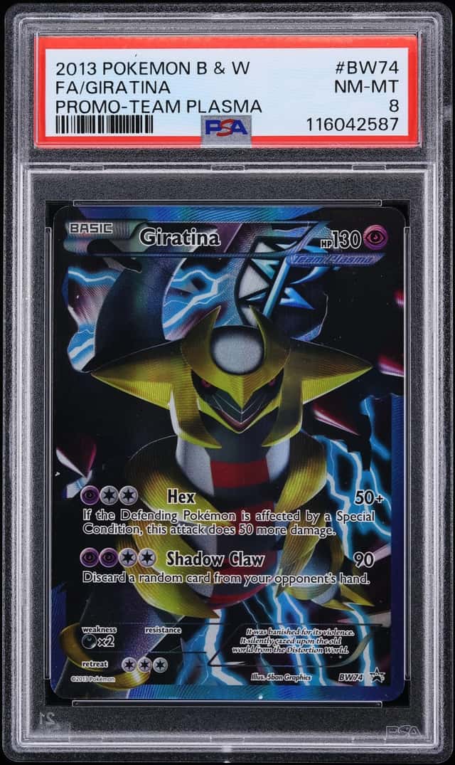 2013 Pokemon Black & White Black Star Promo Team Plasma Full Art Giratina #BW74 PSA 8 NM-MT