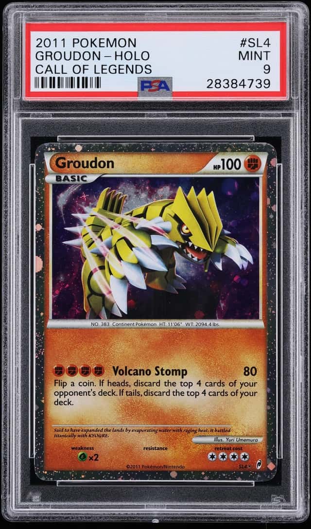 2011 Pokemon Call Of Legends Holo Groudon #SL4 PSA 9 MINT
