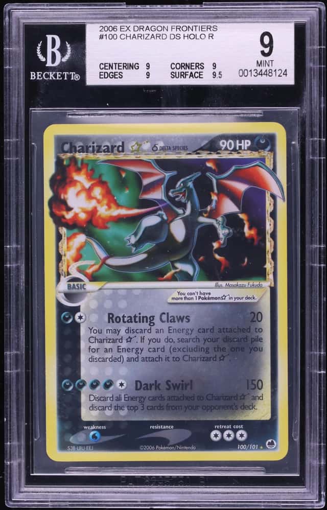 2006 Pokemon EX Dragon Frontiers Holo Charizard Gold Star #100 BGS 9 MINT