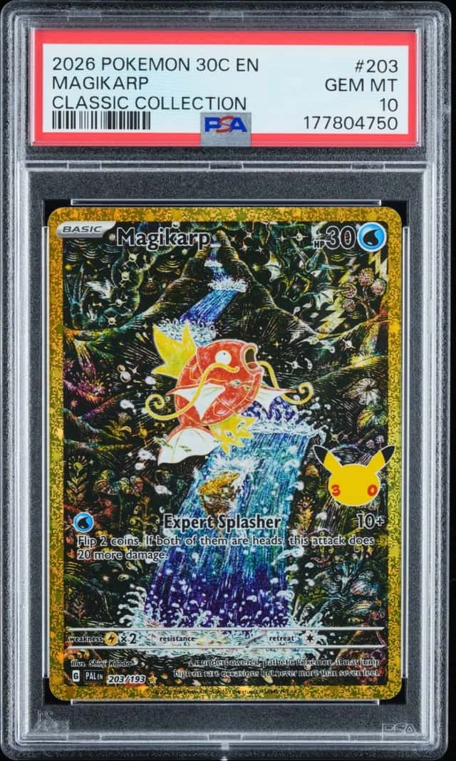 2026 POKEMON 30C EN-30TH CELEBRATION CLASSIC COLLECTION #203 MAGIKARP PSA 10