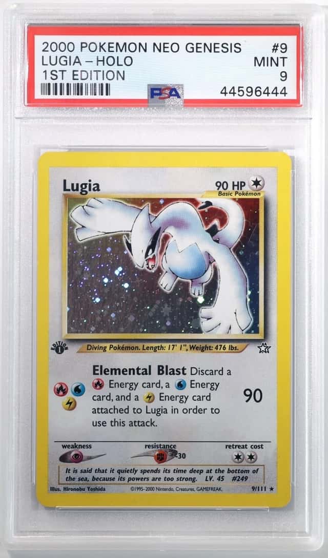 2000 Pokemon Neo Genesis 1st Edition Lugia Holo #9 PSA 9