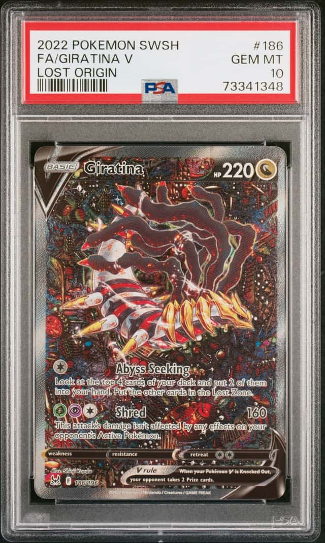 2022 Pokemon SWSH Lost Origin #186 FA Giratina V PSA 10 GEM MINT