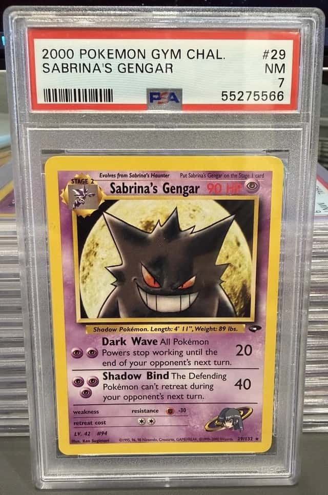 2000 Pokemon Gym Challenge Sabrina's Gengar 29/132 Holo PSA 7 English