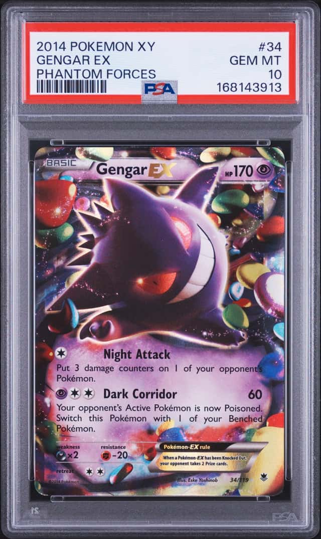 GENGAR EX 2014 POKEMON XY PHANTOM FORCES #34 PSA 10 GEM MINT