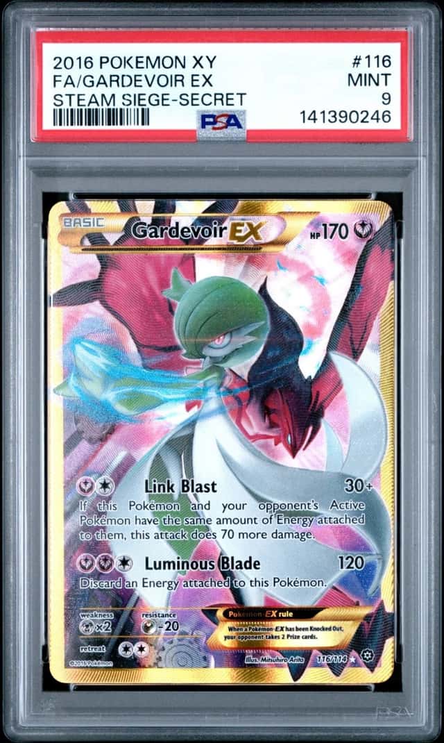 2016 POKEMON XY STEAM SIEGE SECRET #116 FULL ART/GARDEVOIR EX PSA 9