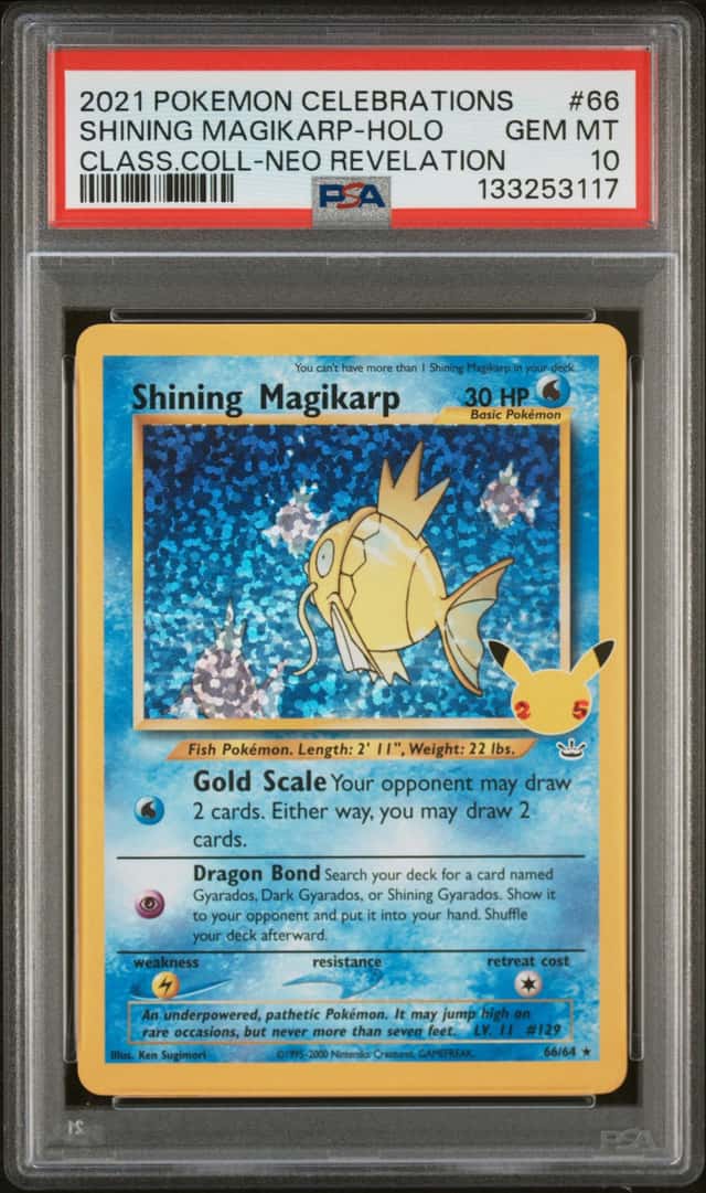SHINING MAGIKARP 2021 POKEMON CELEBRATIONS CLASSIC COLL #66 HOLO PSA 10 Q3963-6