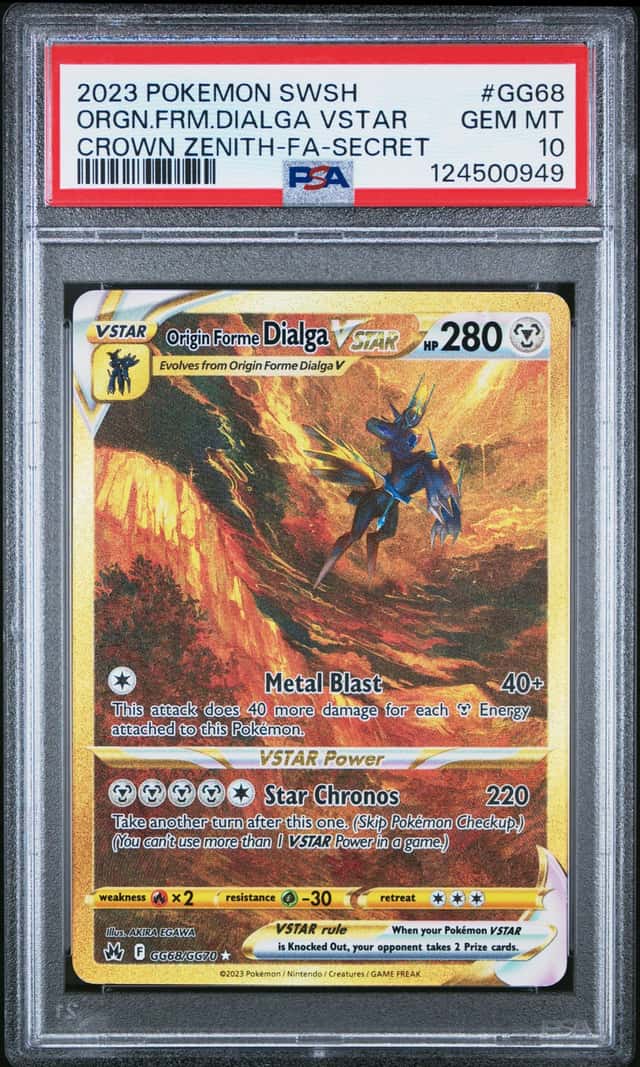 2023 Pokemon SWSH Crown Zenith #GG68 Origin Forme Dialga VSTAR PSA 10