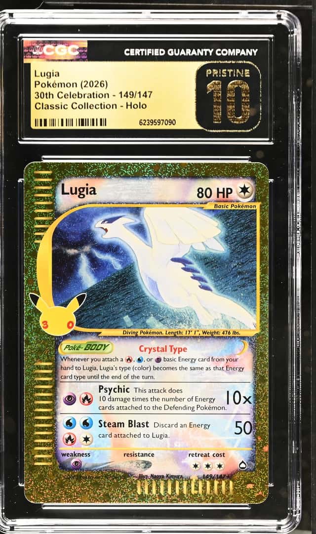 2026 Pokemon 30th Celebration Lugia Classic [Aquapolis] Rare #149/147 CGC 10