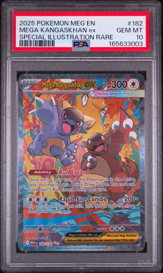 2025 POKEMON MEGA EVOLUTION SPECIAL ILLUSTRATION RARE MEGA KANGASKHAN EX PSA 10