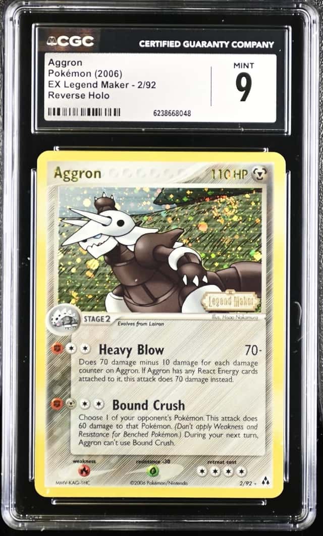 Pokemon Aggron EX Legend Maker 2/92 Reverse Holo CGC 9 Mint