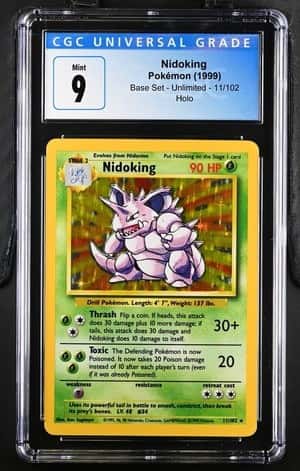 Pokemon TCG Nidoking 11/102 Holo Rare Base Set Unlimited 1999 WOTC