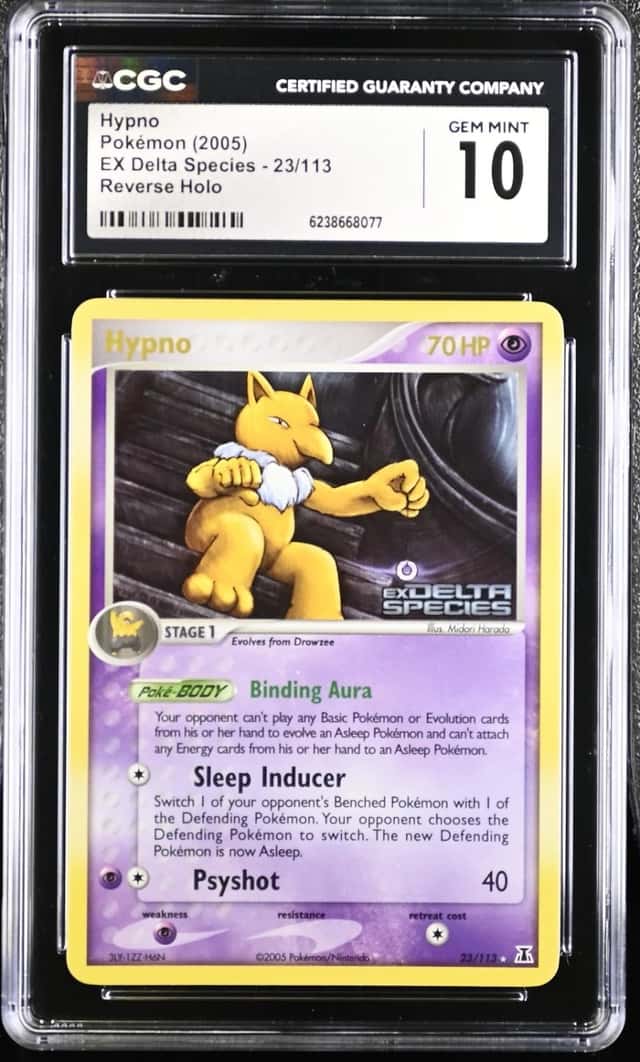 Pokemon Hypno EX Delta Species 23/113 Reverse Holo CGC 10 Gem Mint