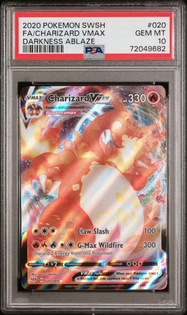 Pokemon Charizard Vmax Darkness Ablaze 020/189 PSA 10 Gem Mint