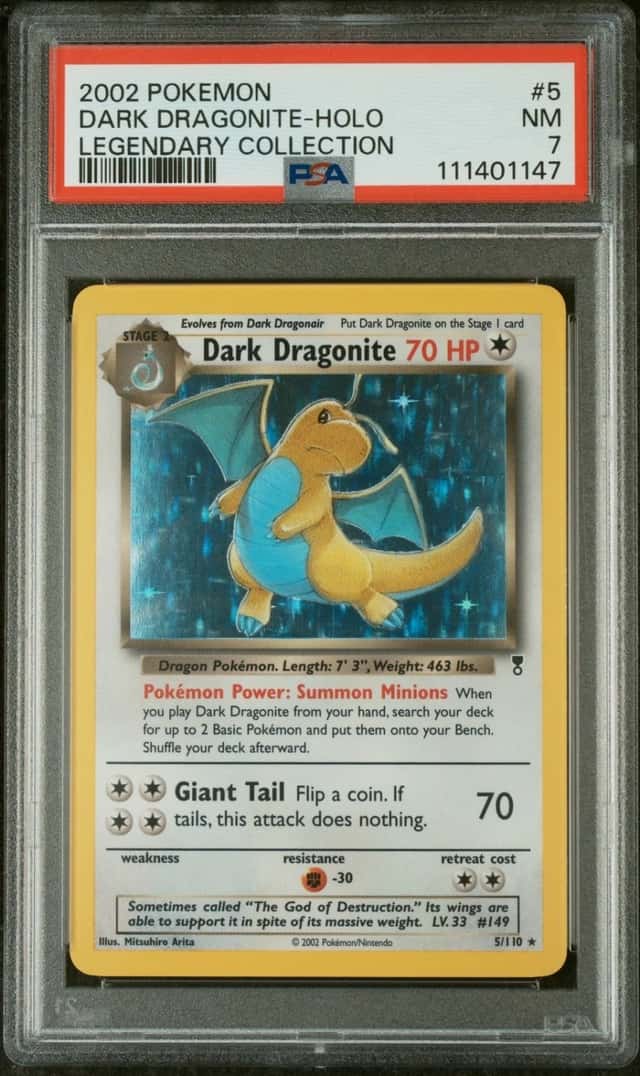 Pokemon Dark Dragonite Holo Legendary Collection 5/110 PSA 7