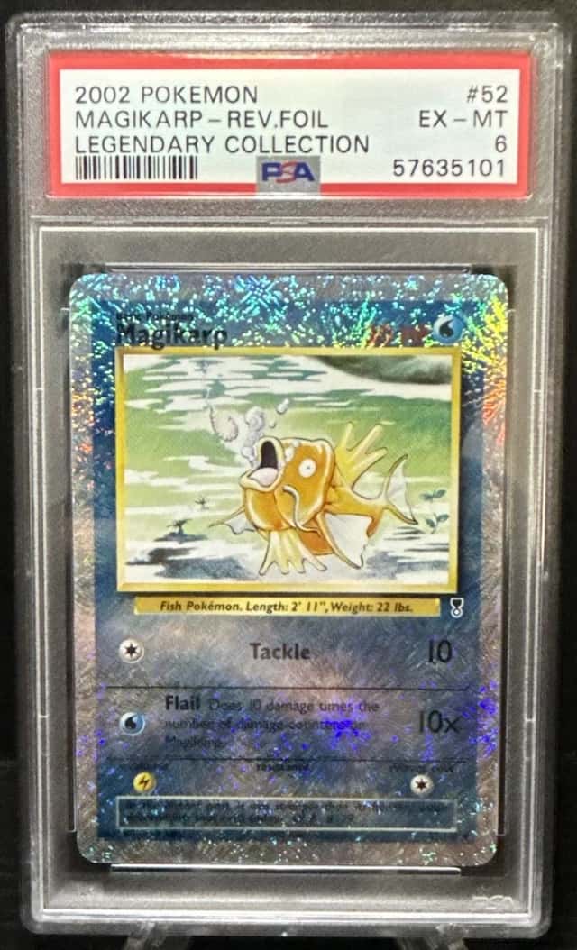 Magikarp 52/110 PSA 6 Pokemon Legendary Collection 2002 Reverse Holo Foil EX-MT