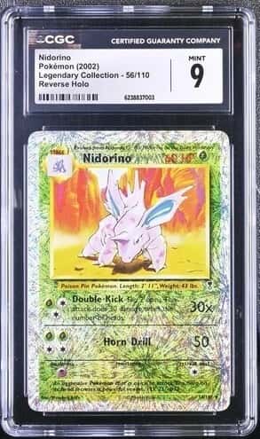 2002 POKEMON LEGENDARY COLLECTION #56 NIDORINO-REVERSE FOIL CGC 9