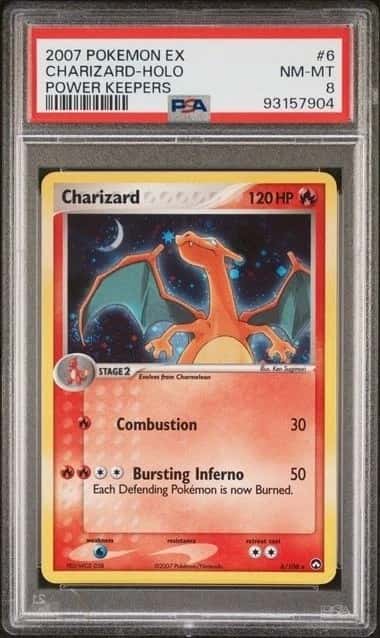 2007 POKEMON EX POWER KEEPERS #6 CHARIZARD-HOLO POWER KEEPERS PSA 8