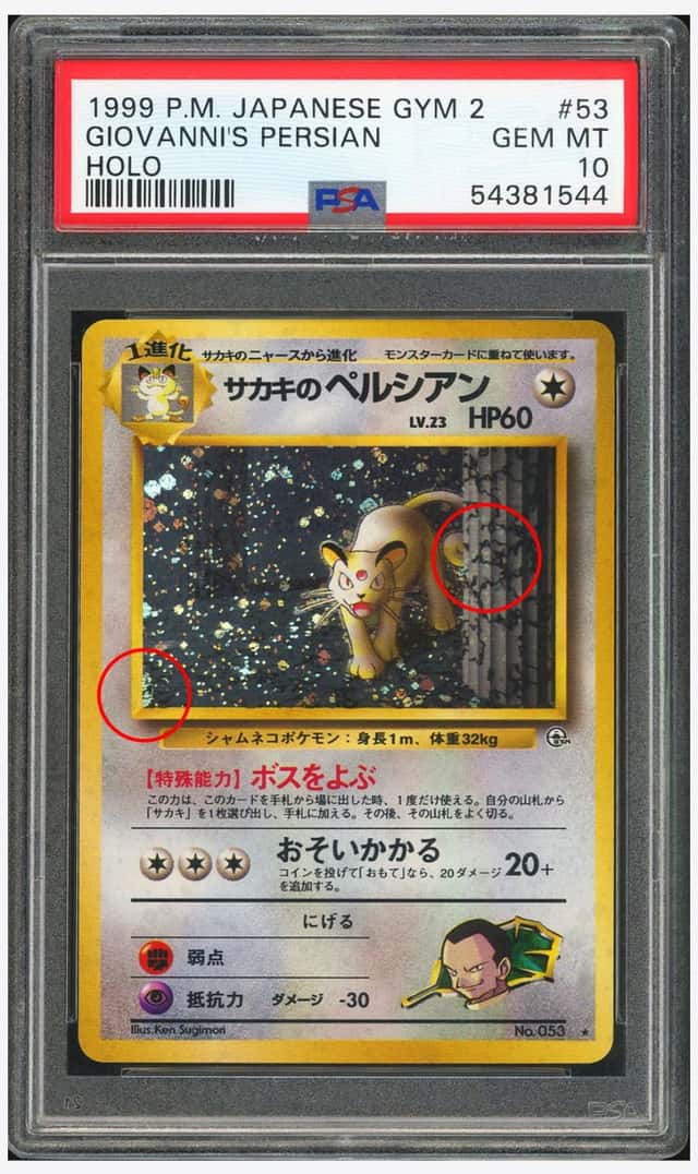 PTCG 宝可梦 PSA 10分 坂木的猫老大 1999 071 ★H PMCG6 道馆补充包 来自黑暗的挑战 日文