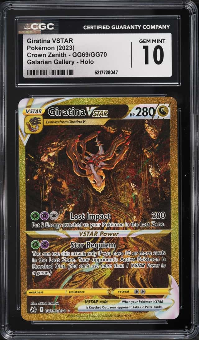 2023 Pokemon Sword & Shield Crown Zenith Gold Rare Giratina VSTAR #GG69 CGC 10 GEM MINT