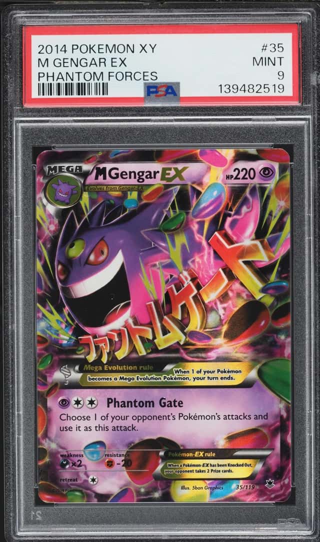 2014 Pokemon XY Phantom Forces Holo M Gengar EX #35 PSA 9 MINT