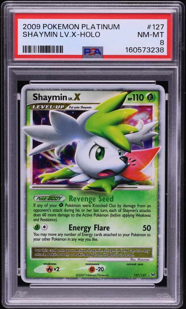 2009 Pokemon Platinum Holo Shaymin LV X #127 PSA 8 NM-MT