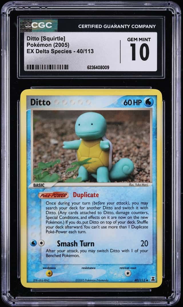 2005 Pokemon EX Delta Species Ditto Squirtle #40 CGC 10 GEM MINT