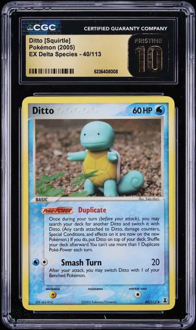 2005 Pokemon EX Delta Species Ditto Squirtle #40 CGC 10 PRISTINE
