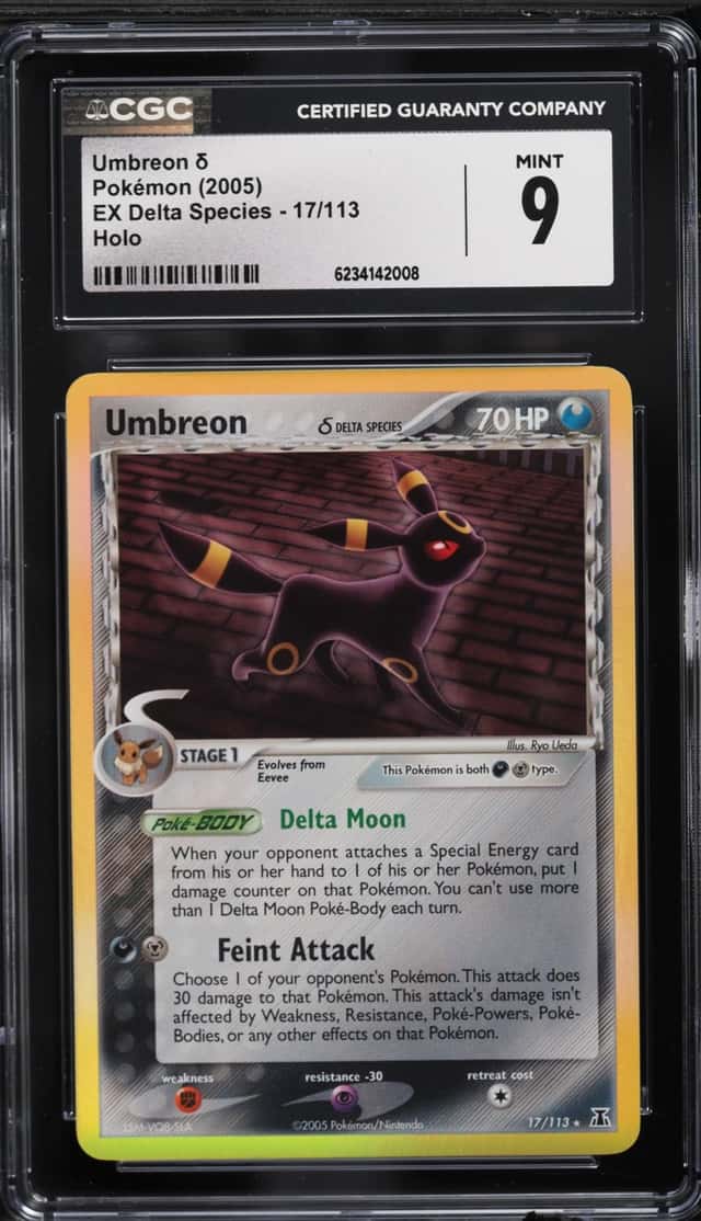 2005 Pokemon EX Delta Species Holo Umbreon #17 CGC 9 MINT