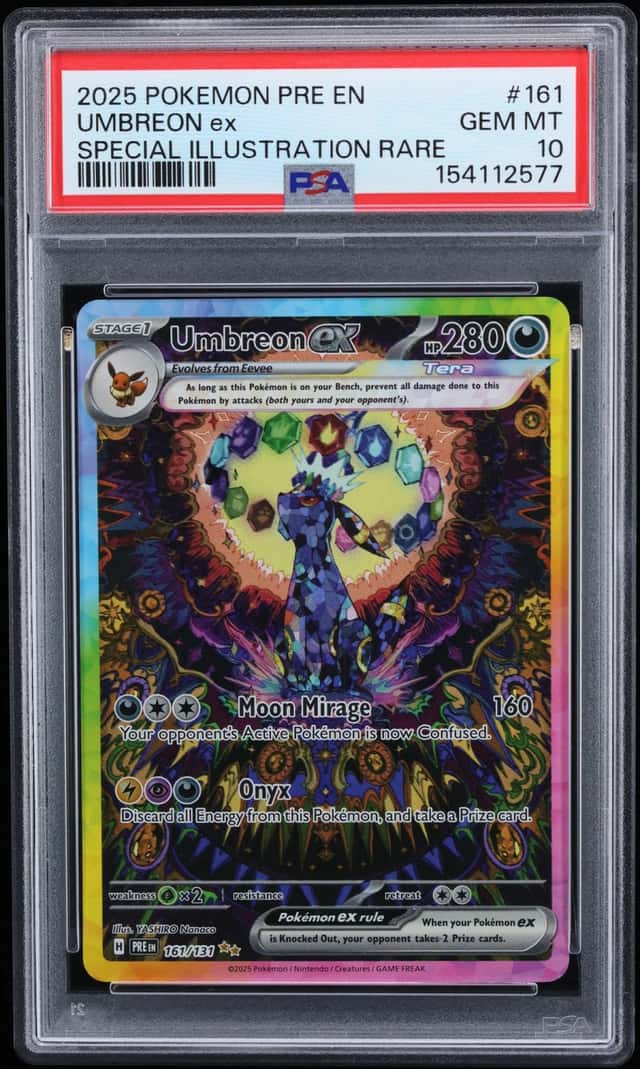 2025 Pokemon Scarlet & Violet Prismatic Evolutions SIR Umbreon Ex #161 PSA 10 GEM MINT