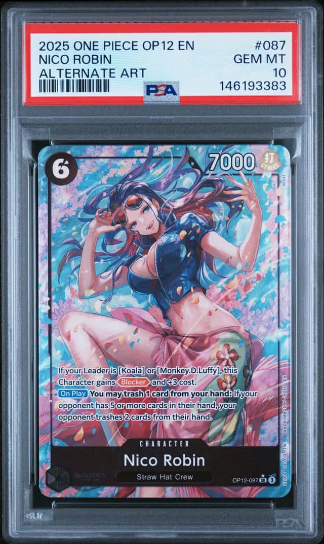 NICO ROBIN PSA 10 2025 ONE PIECE LEGACY OF THE MASTER #OP12-087 ALTERNATE ART 83