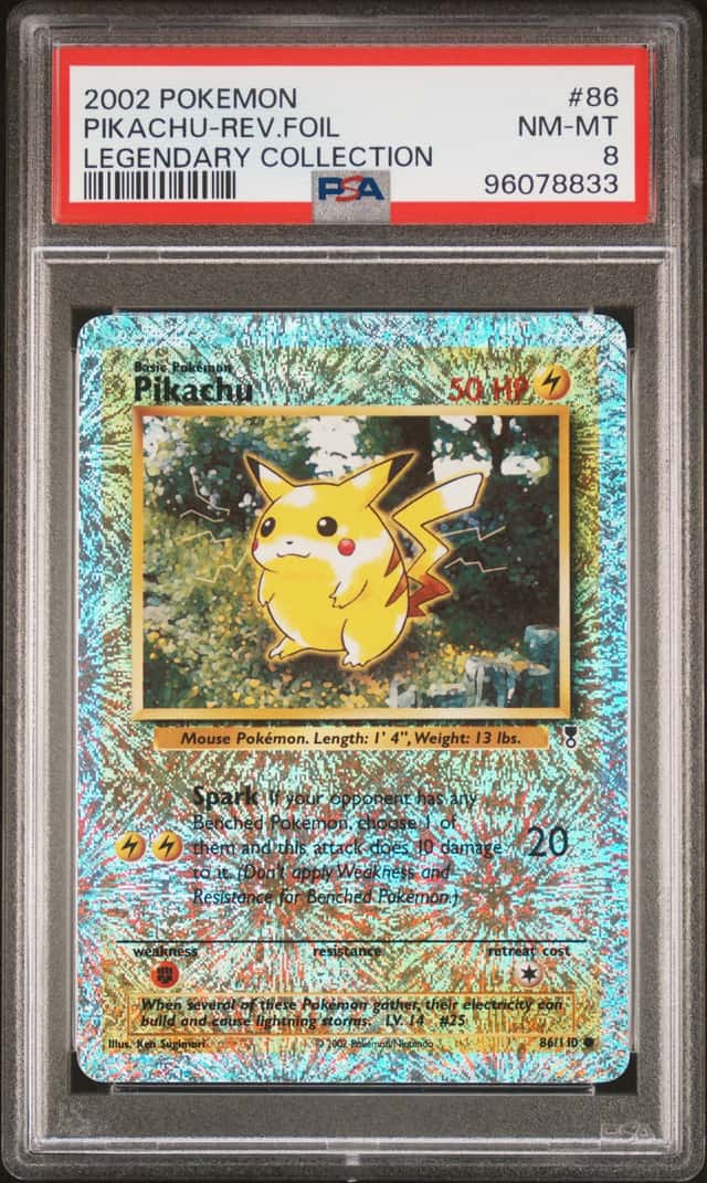 2002 Pokemon Legendary Collection Reverse Holo Pikachu #86
